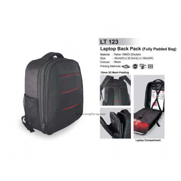 LT 123 Laptop Back Pack (Fully Padded Bag)